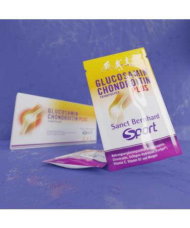 Sanct Bernhard Glucosamin-Chondroitin-Plus Powder - 30 Portions | Glucosamine Chondroitin Collagen Vitamins | Lab-Tested German Quality - Buy Online on GoSupps.com
