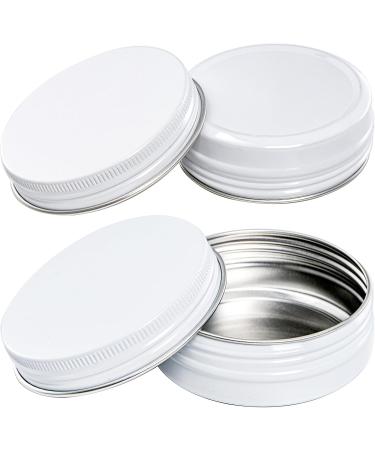Foraineam 48-Pack Aluminum Lip Balm Jars | Empty Round Travel Cream Cans with Screw Lid | White Metal Containers for Travel - Buy Online on GoSupps.com