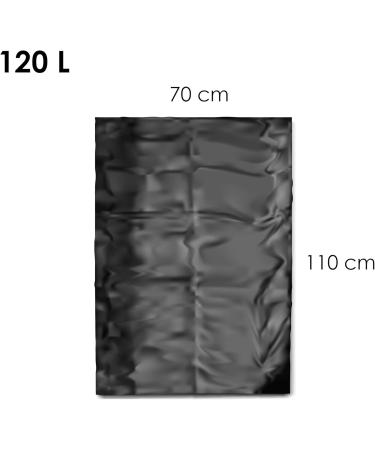 Buy D.Rect 120L Garbage Bags - 25 Durable Plastic Kitchen Bags | Eco-Friendly Recycled Waste Bags | Black Heavy-Duty Trash Bags - Buy Online on GoSupps.com