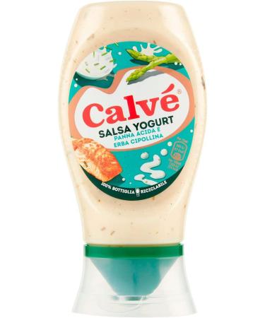 Set of 6 Calv Salsa yogurts with panna acida ed erba cipollina yogurt sauce with sour cream and chives 240 ml