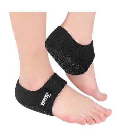 ZEPOHCK Heel Cushions  Protectors Plantar Fasciitis Heel Pads Heel Cups Adjustable Breathable Heel Support for Achilles Heels  Heel Pain Relief (Large) Large (1 Pair)