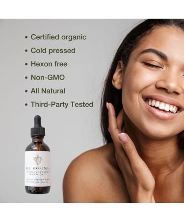 Organic Moringa & Castor Revival Oil 1:1 with Vitamin E | Hydrating Face Body & Hair Oil | Anti-Aging & Hair Growth | 2 oz - Hexane Free - Buy Online on GoSupps.com