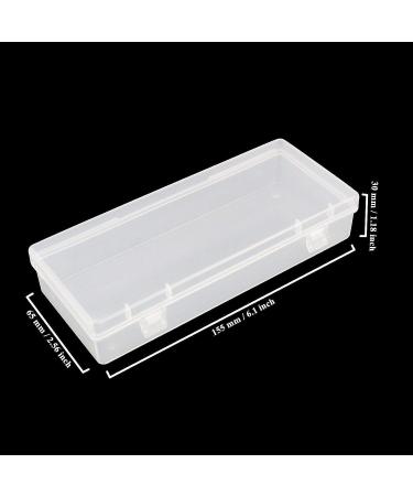 Thintinick 6 Pack Clear Plastic Storage Containers with Hinged Lid - Ideal for Beads & Crafts - 6.1 x 2.56 x 1.18 inch - Buy Online on GoSupps.com