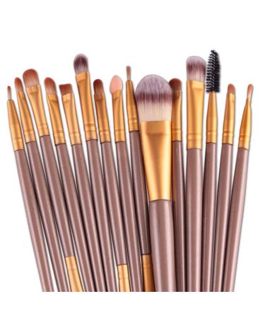 15pcs Professional Makeup Brushes Set - Foundation Eyeshadow & Blush Tools for Flawless Application | International Shipping - Buy Online on GoSupps.com