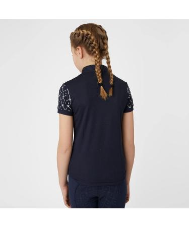 HORZE Fia Kids' Short Sleeve Equestrian Riding Shirt - Peacoat Dark Blue, Small - Buy Online on GoSupps.com
