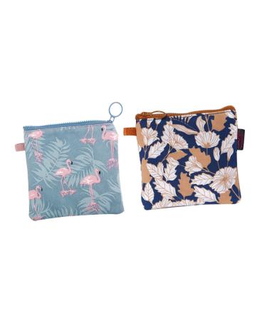 Heallily 2PCs Sanitary Pads bag Portable menstruation pads storage bag care pad holder wallet change bag make-up bag for travel outdoors outdoors