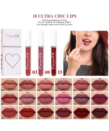 INVILKSTAR Matte Liquid Lipstick Set - Long-Lasting, Non-Stick Cup, Waterproof Lip Gloss (3 Pack) - Buy Online on GoSupps.com