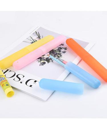 Travel Toothbrush Case - 5 Portable Toothbrush Head Covers & Protective Travel Container - Buy Online on GoSupps.com