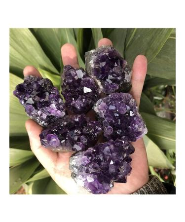 Crystal Rough Natural Crystal Rough 70-80g Natural Amethyst Crystal Cluster Quartz Ra CrystalsStone Decoration Ornament Purple Feng Shui Stone Ore (Size : 3pc)