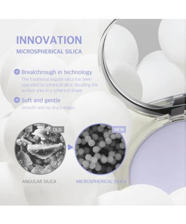 2024 New Lavender Matte Powder Lavender Matte Powder Oil Control Compacto with Mini Powder Puff Lightweight Breathable for Silky Oil Control Long-Lasting Makeup (1pc) - Buy Online on GoSupps.com