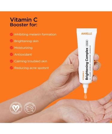 AVARELLE Vitamin C Brightening Cream | Dark Spot & Hyperpigmentation Treatment for All Skin Types | Sea Buckthorn Cucumber & Hyaluronic Acid - Buy Online on GoSupps.com