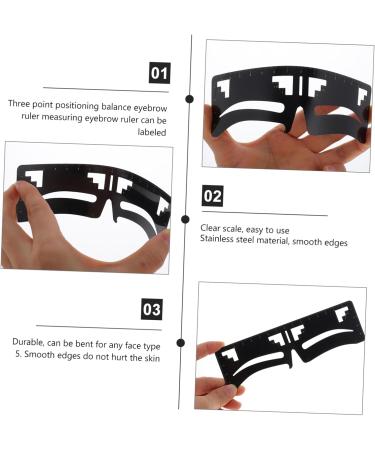 DOITOOL 4 Pcs Eyebrow Ruler Eyebrow Measurement Stencil Eyebrow Measuring Tool Eyebrow Trimming Template - Buy Online on GoSupps.com