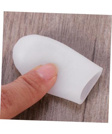 Gel Toe Protector Sleeve - Foot Care Blisters Splitter Cover Caps - White Thumb Protector Pair - Buy Online on GoSupps.com