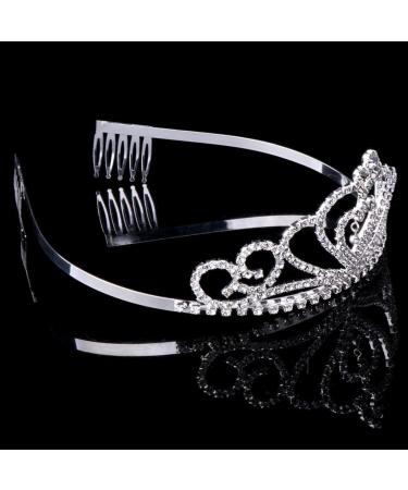 Bride Wedding Rhinestones Hair Side Comb Crystal Hair Pieces Girls Women Daily Hair Accessories Heart Crystal Headpiece - Buy Online on GoSupps.com