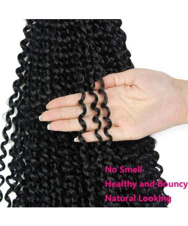18 inch Passion Twist Water Wave Crochet Braids Hair - 7 Packs | Long Bohemian Locs | Synthetic Hair Extensions for Spring Twist and Fluffy Style - Buy Online on GoSupps.com
