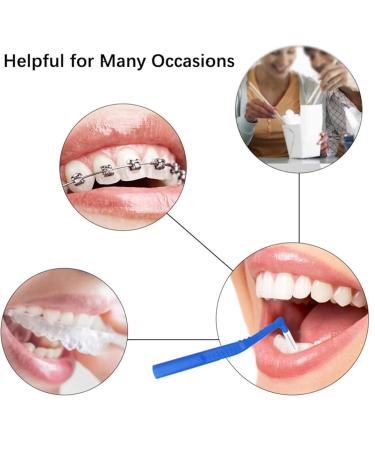 Portable L-Shaped Interdental Brushes - Flexible Nylon Wire Medical Quality 5 Pieces for Dental Care (Blue) - Buy Online on GoSupps.com