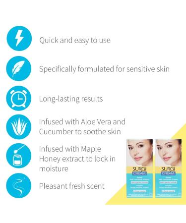 Surgi-Cream Facial Hair Removal Cream - Extra Gentle 1 oz | Fast & Effective Results - Buy Online on GoSupps.com
