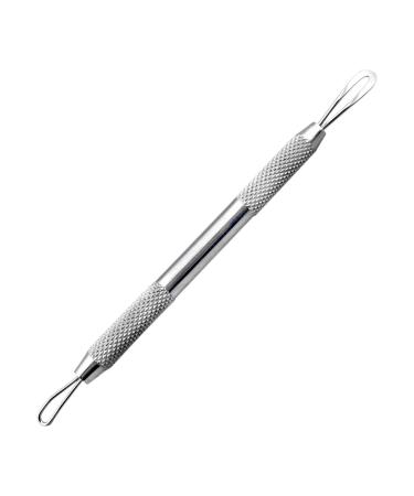 The Body Tools Professional Blackheads Whiteheads Remover Extractor Facial Tool -Flat and Round Stainless Steel Wired Ends - Polished Round Edges Reduce Pain Easy to Use