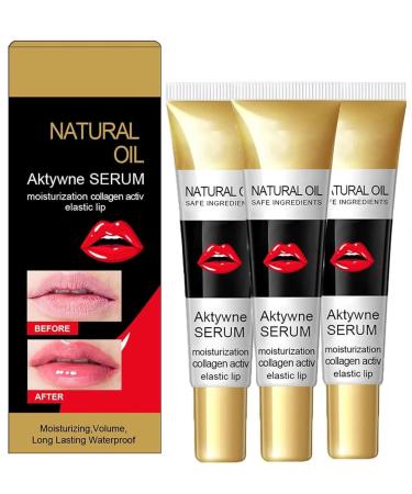 EXQST Collagen Active Elasticity Lip Moisturizing Serum, Lip Serum Promotes Smooth Lips, Long Lasting Waterproof Moisturizing Lip Plumping Oil