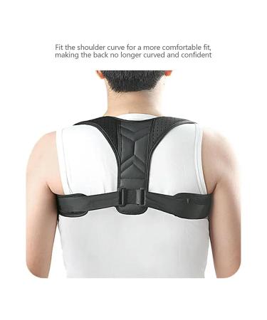 Back Adjustable Neck Brace Training Equipment Home Office Man Woman Posture Shoulder Support Correction Belt Gray L - Buy Online on GoSupps.com