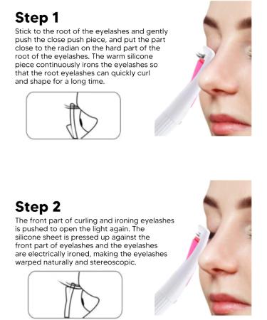 Heated Eyelash Curlers Electric Eyelash Curler Rechargeable Eyelash Curler Heating Silicone Pad Lash Curling Tool Long Lasting Perfect Eyelashes for Fast Eyelash Curling (2) - Buy Online on GoSupps.com