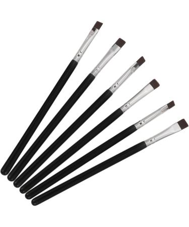 Healeved 12 Pcs Flat Eyebrow Brush Makeup Eyeshadow Cosmetics Brush Eyeshadow Brush Black Artificial Fiber - Buy Online on GoSupps.com