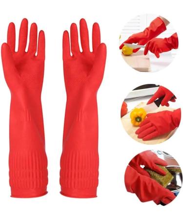 Cleaning Gloves Kitchen Gloves Dishwashing Long Sleeved Waterproof Latex Tool Gloves Dishwashing Gloves A-s - Buy Online on GoSupps.com