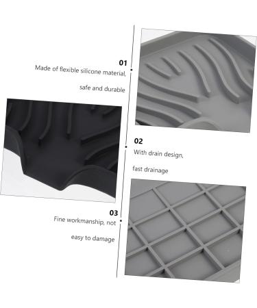 Ciieeo 8 Pcs Soap Drainer Anti-slip Soap Holder Household Soap Rack Silicone Soap Dish Soap Bar Holder for Shower Soap Dish for Shower Silicone Soap Holder Drain Silica Gel Decorate Black Greyx4pcs 12.2X10X2.2CMx4pcs - Buy Online on GoSupps.com