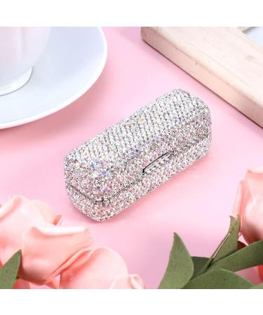 Crystal Lipstick Case Holder with Mirror - Rhinestone Lipstick Organizer - Buy Online on GoSupps.com