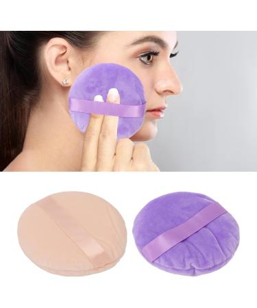 Powder Puff Dry Use Washable Soft Applicator Ultra Large Round Loose Powder Body Powder Puff Comfortable Portable Beauty Makeup Tool For All Skin Types(Purple) - Buy Online on GoSupps.com
