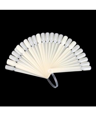 32-Piece Fan-Shaped Nail Art Display Board for Professionals - Nail Polish Practice Sticks in Metal Beige - Buy Online on GoSupps.com