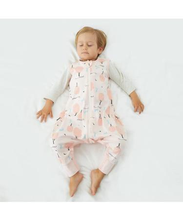 Duomiaomiao Baby Sleeping Bag with Legs | 0.5 TOG 100% Cotton Wearable Blanket | Pink Forest | 3-4 Years (95cm) | Baby Height 100-110cm - Buy Online on GoSupps.com