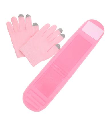 DOITOOL 1 Set Cervical Membrane Girls Gloves Hand Care Gloves Beauty Accessory Hand Moisturizer Gloves Hand Repair Neck Skin Hydrating Patch Body Gel Pink Moisturizing Scarf