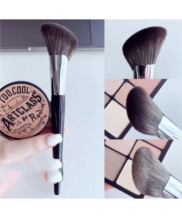 Angled Blush Brush & Large Powder Mineral Makeup Brush - Perfect for Daily Foundation & Blush Application (Black - Buy Online on GoSupps.com
