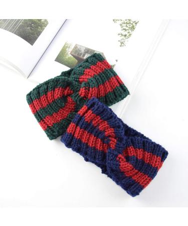 Chunky Knit Braided Winter Headband - Green | Elastic Hair Band for Women - Buy Online on GoSupps.com