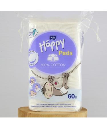 Buy Bella Baby Happy Cotton Pads - 100% Cotton Pack of 4 (240 Pcs) - Ideal for Sensitive Skin | International Shipping - Buy Online on GoSupps.com
