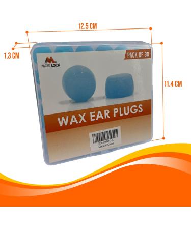 Reusable Silicone Wax Ear Plugs - 30 Pack 32dB Noise Cancelling Earbuds for Sleep Travel & Swimming - Durable Plastic Case by Mobi Lock - Buy Online on GoSupps.com
