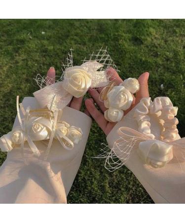 Bohend Wedding Roses Hair Claw - Thick White Hair Clip & Lace Headband | Stylish Hair Accessories for Women & Girls - International Shipping Available - Buy Online on GoSupps.com