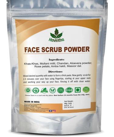 Natural Face Scrub Powder with Khas-Khas for Blackhead Removal & Skin Exfoliation - All Skin Types - 227 GM | International Shipping - Buy Online on GoSupps.com