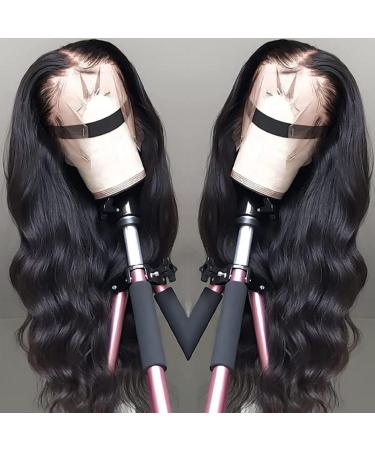 9A Brazilian Body Wave Lace Front Wig - 20 Inch Natural Black - Pre Plucked with Baby Hair - 150% Density - Glueless & Natural Color - For Black Women - Buy Online on GoSupps.com