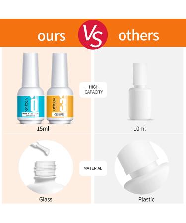 TOMICCA Dip Powder Liquid Set - 15ML Base, Top Coat & Activator Combo for Nail Dipping Powder Kit - Buy Online on GoSupps.com