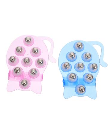 Lurrose 1 sentence 2st massage device with nine pearl muscle roller stick Hand massage cladding massage roller stick massage stick for the back shoulder massage devices hand tools relaxer see deep office