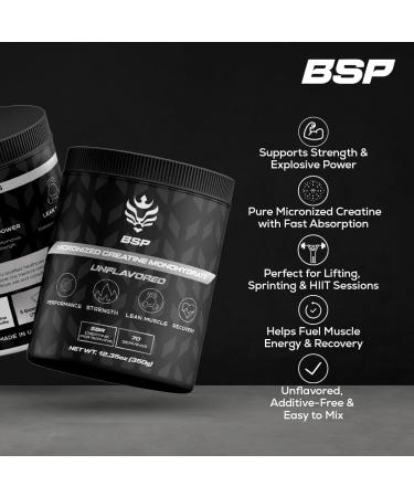 Benavidez Micronized Creatine Monohydrate Powder 5000mg Pure Unflavored Creatine Supplement for Muscle Strength Performance & Recovery Non-GMO Gluten-Free Made in USA 100 Servings - Buy Online on GoSupps.com