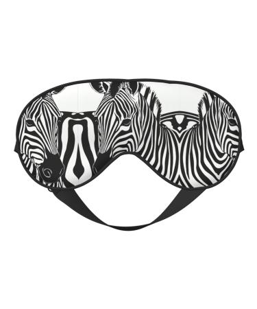 Zebra Print Print Unisex Sleep Mask Double-Sided Eye Mask Ideal for Sound Sleep and Skin Care Black
