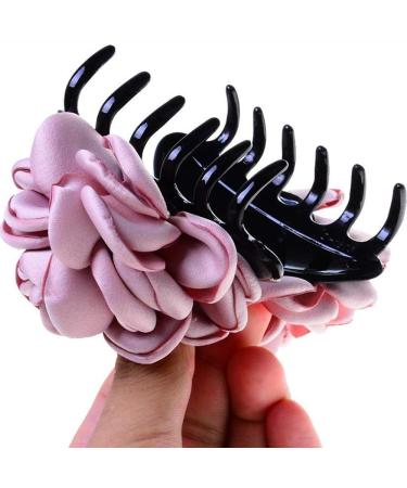 Large Fabric Flower Hair Clips - Fashionable Hair Accessories for Women & Girls (Set of 4) - Buy Online on GoSupps.com