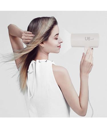 Ionic Hair Dryer Constant Temperature Control Portable Folding Travel Hair Dryer with Super Wind Power and Overheating for Home Use (White) (US Plug 110V) - Buy Online on GoSupps.com