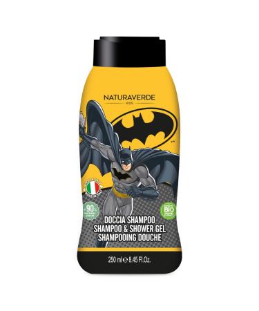 Naturaverde |Kids - Warner Bros Batman - shower shampoo for children shower soap for body and hair hygiene products for children with organic green tea extract 250 ml