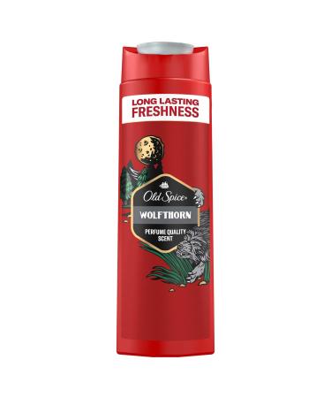 Old Spice Old Spice Wolfthorn 3-in-1 Shower Gel and Shampoo for Men 400 ml fresh and long-lasting fragrance deep cleansing for hair and face soft feeling on the skin