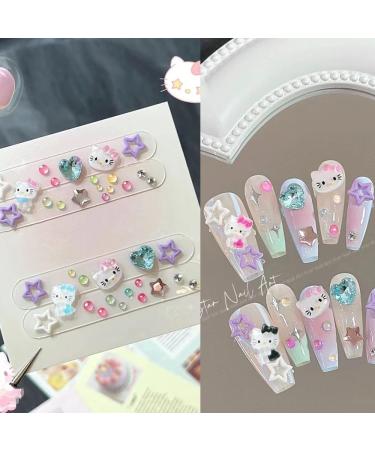Nail Rhinestones 3D Kitty Cat Nail Art Charms 3D Cartoon Kawaii Sanrio Nail Decorations for Nail Art Supplies Resin Nails Slime Rainbow Horse Charms Cute DIY Nail Accessories (42 Pcs) 6 different cat - Buy Online on GoSupps.com