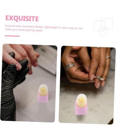 Healeved 1pc Squeeze Bottle Nail Pump Storage Bottle Refillable Nail Polish Bottle Nail Polish Press Bottle Manicure Bottle Nail Alcohol Shampoo Liquid Plastic Abs Water Pink 10x5.3cm Pink - Buy Online on GoSupps.com